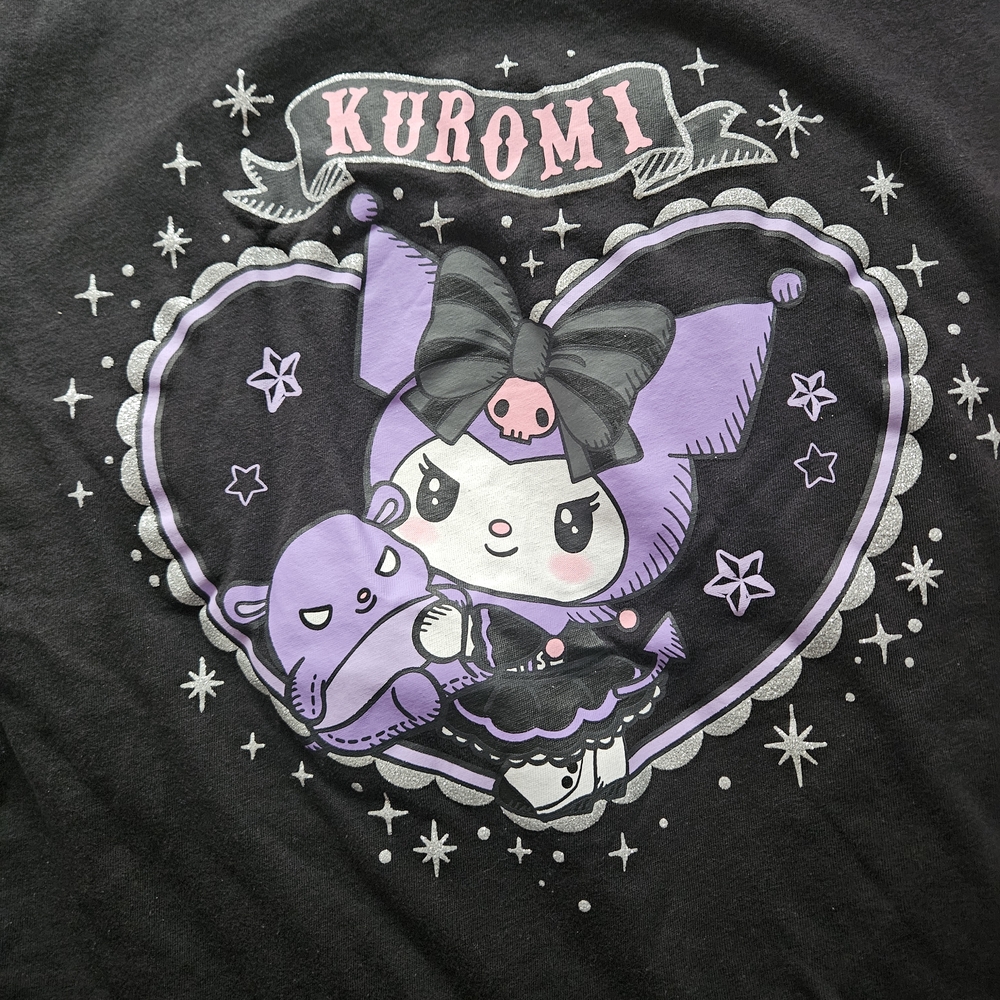 Sanrio Kuromi Black and Purple Short Sleeve Tee